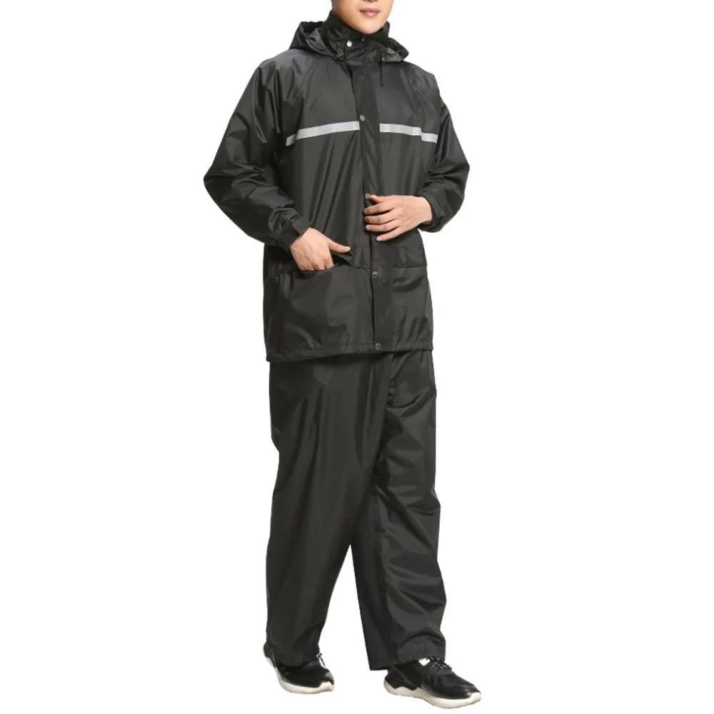 Дождевик, комплект из куртки и штанов, дождевик для дождливой погоды, утолщенный светоотражающий раздельный дождевик для взрослых, дождевик для дождливой погоды