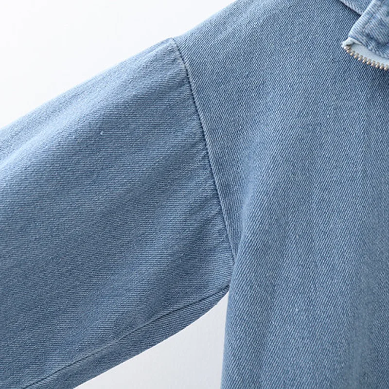 Fall And Winter Clothes Korean-style Popular Versitile Fashion Big Hat Loose Version of WOMEN'S Denim Jacket Coat Wwt68118