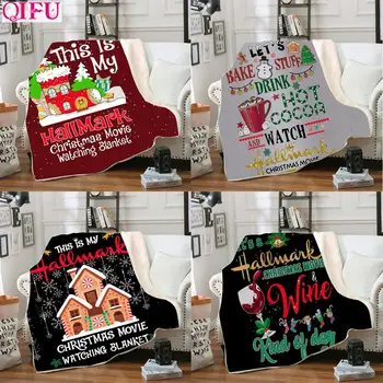 

QIFU Christmas Blanket Merry Christmas Decorations for Home Xmas Gifts Kerst Navidad 2019 Cristmas Decor Sofa New Year 2020