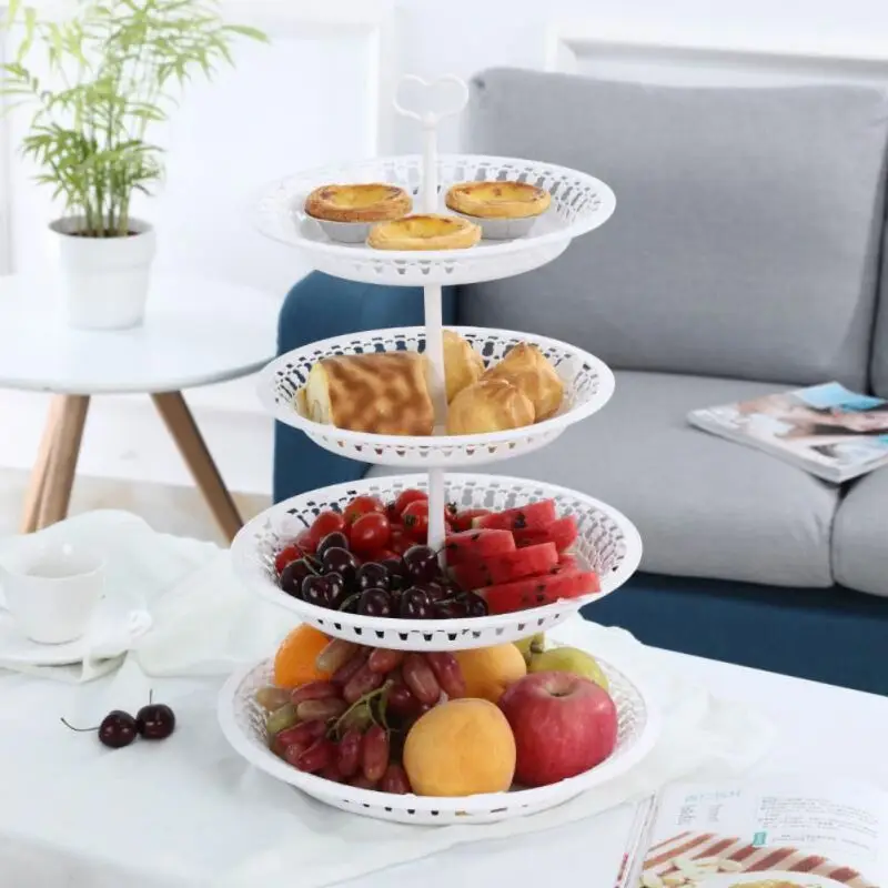Fruit Plate Candy Tray Cake Stand Dessert Vegetable Storage Rack Candy Serving Tray Cake Pan - Цвет: 4 layer