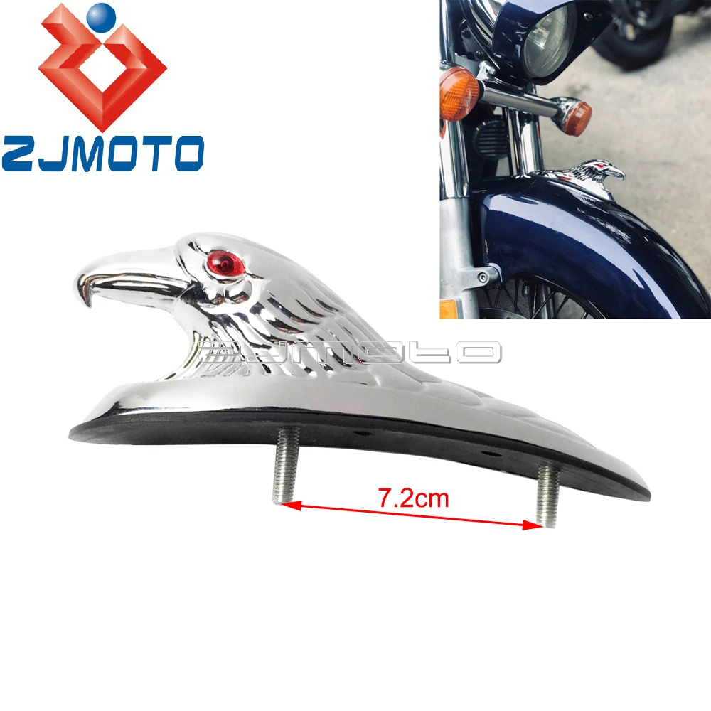 Хромированная статуя мотоцикла головы орла крыла декоративная для Honda Yamaha Suzuki
