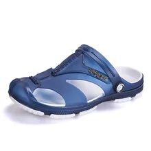 Г. Летние мужские Нескользящие дышащие повседневные пористые сандалии Повседневная гелевая обувь Шлепанцы с закрытым носком