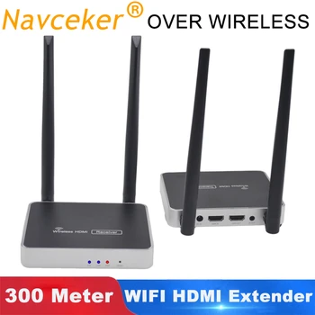 

300m 5GHz Wireless HDMI Transmitter Receiver Support IR Remote Double WIFI HDMI Sender Receiver 1080P HDMI Wireless Extender