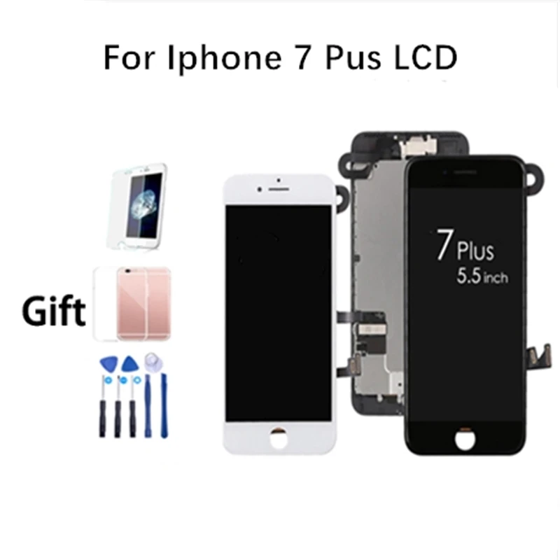 

1Pcs For IPhone 7 Plus Display 3D Touch Screen Full Assembly With Digitizer And Front Camera+Ear Speaker+Home Button