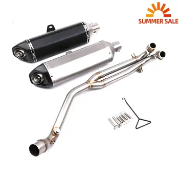 

For Yamaha T-MAX 530 Exhaust Header Link Pipe Muffler DB Killer Sliencer Tmax Tmax530 DX SX 2013-16 Carbon Fiber+Stainless Steel