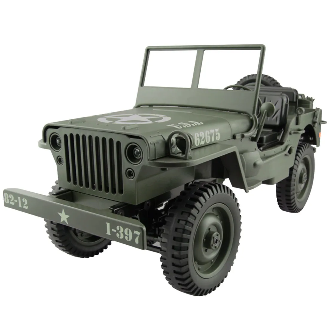 1/10 RC Автомобиль 2,4G 4WD с дистанционным управлением джип симулятор четыре колеса внедорожный военный альпинистский автомобиль Diecast светодиодный 4WD автомобиль игрушки