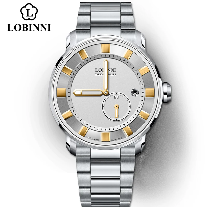 Швейцарские парные часы, люксовый бренд, часы для влюбленных мужчин и женщин, японские механические часы Miyota, автоматические часы, сапфир, relogio - Цвет: Silver-Gold-F