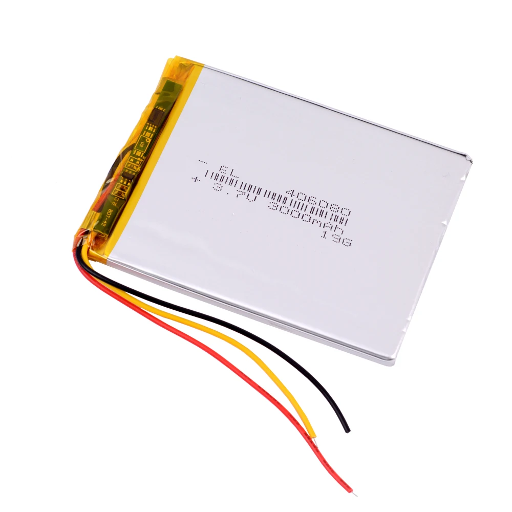 Замена 3 линии 406080 3,7 V 3000MAH литий-полимерный аккумулятор для onyx book darwin 3 читателей книг электронных книг