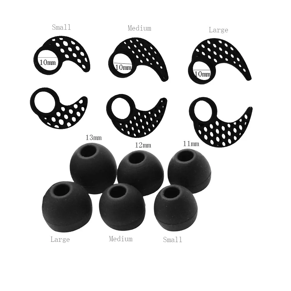 

Silicone Earhooks Earbuds Ear Tips Ear Cushions For JayBird BlueBuds X X2 & X3 Bluetooth Sport Headset Replacement