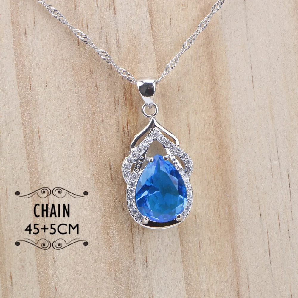 Женский комплект из колье и серёг серебра 925 пробы|wedding jewelry sets|earrings ring setbracelet necklace |