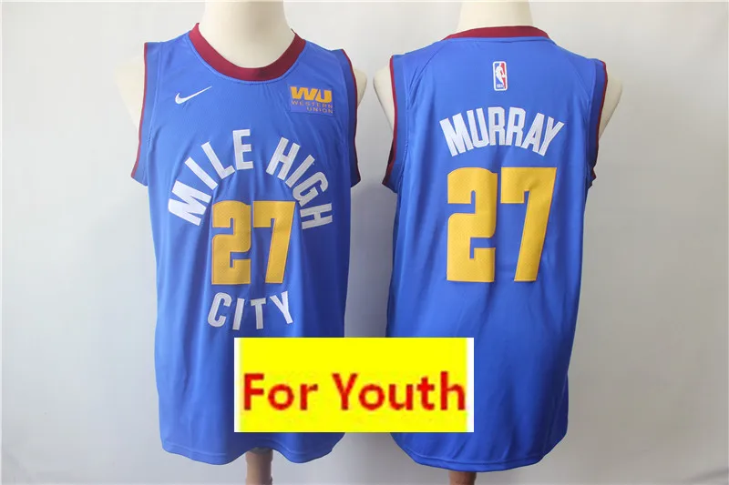 Молодежный бейсбольный мяч Денвер Аллен Айверсон#15 Nikola Jokic#27 Jamal Murray Детские майки