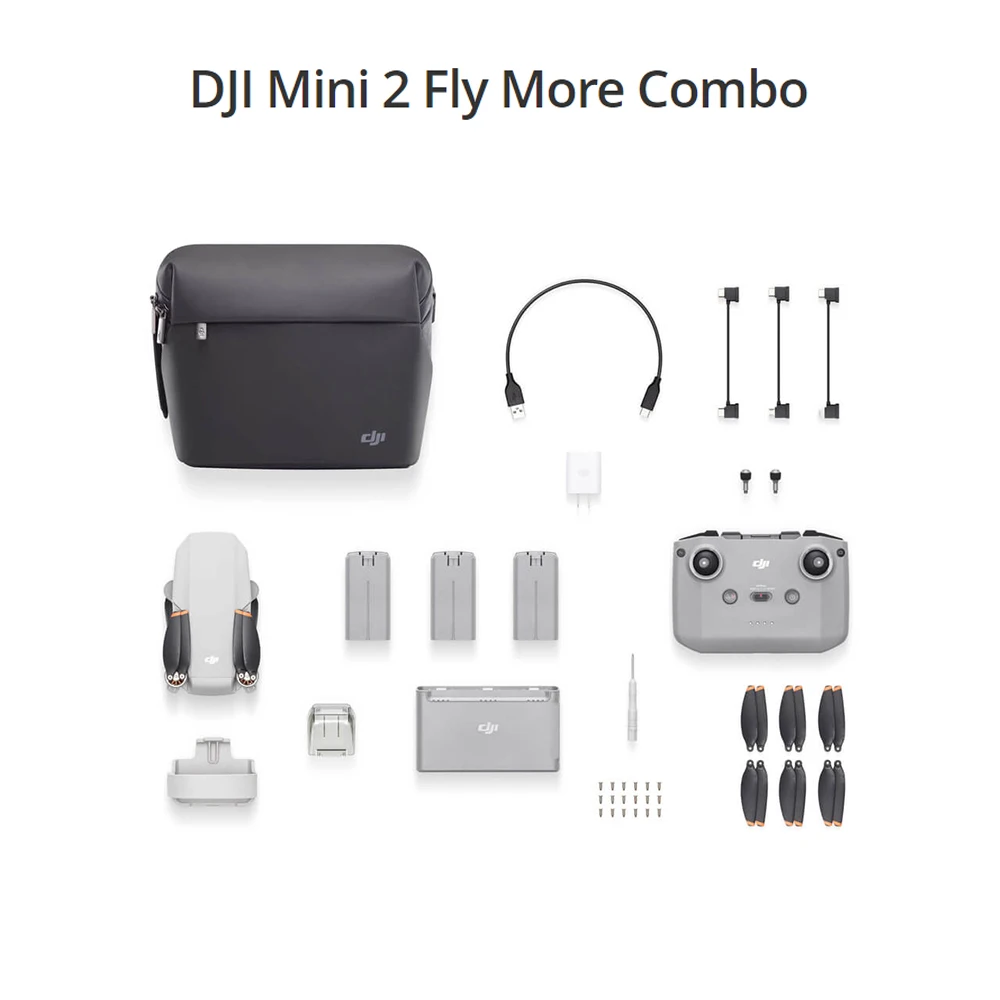 100% Оригинальный DJI Mini 2 Fly More Combo с камерой 4K/30fps и 4-кратным увеличением расстояние
