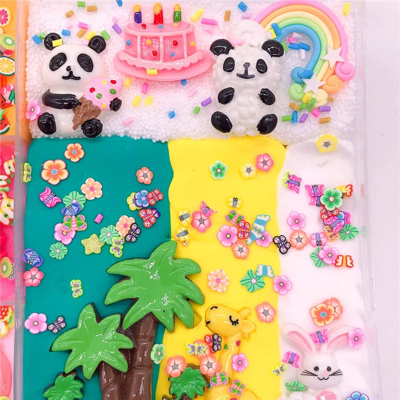 slime additives Cute Stretchy Individuality Charm Elasticity Slime Kids Relief Stress Toys Gift juguetes #3N06 (5)