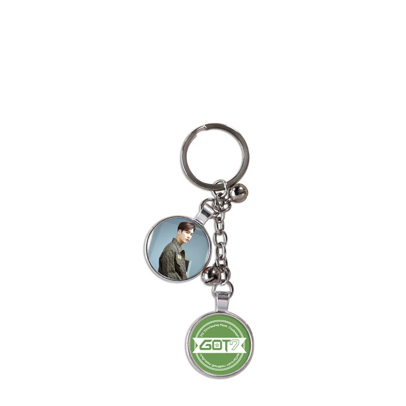 GOT7 Logo Keychain YuGyeom BamBam Jackson Mark Junior JB Poster Round Pendant Keyring Key Chain Kid Gift For Man Women | Украшения и