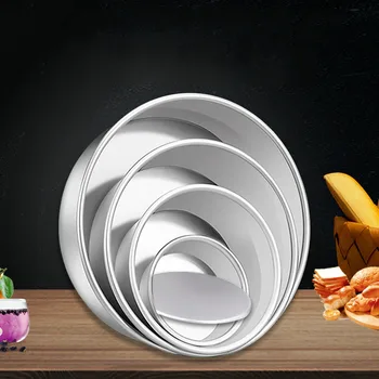 

4/6/8/14 Inch Round Cake Pan Aluminum Alloy Cake Chiffon Baking Mold Home DIY Baking Cake Tools Kitchen Baking Accessories