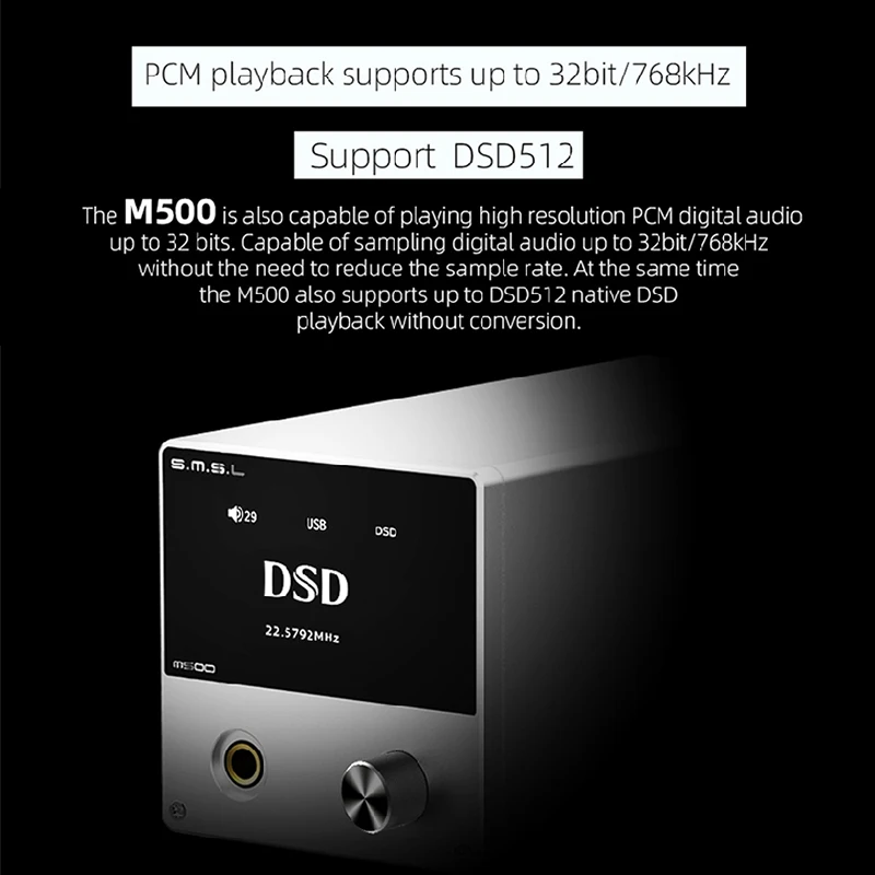 SMSL M500 MQA dac усилитель для наушников ES9038 PRO аудио декодирование USB DAC XMOS XU216 DSD512 32