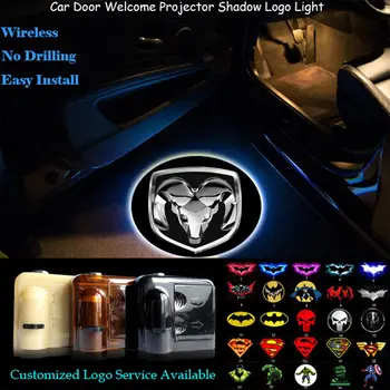 

2pcs Ram Logo Wireless Car Door Projector LED Light for Ram 1500 2500 3500