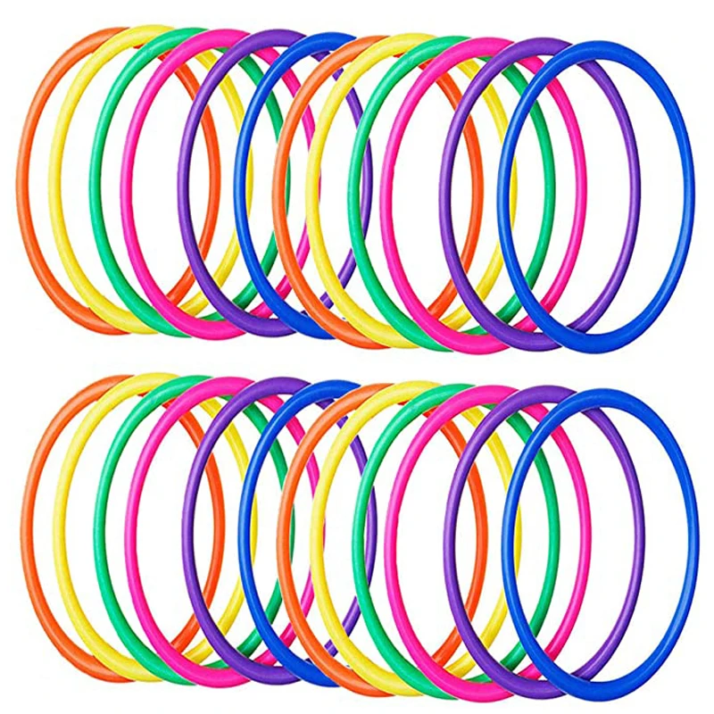 5Pcs Sports Toys For Children Hoops Plastic Rings For Ring Toss Game Playground Outdoor Carnival Party Fun Juguetes Deportivos ankle kids jump jumping children rope game skipping ring fitness swing sports child outdoor balls swinging train exercise led