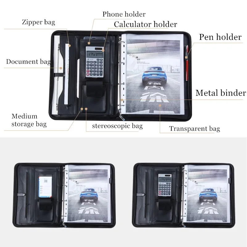 Папка A4 многофункциональная портативная офисная папка держатель для карт с