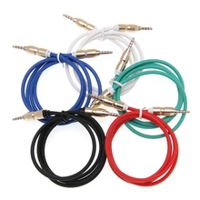 3 5 Jack Audio Cable Jack 3 5 Mm Male To Male Bullet Head Audio Aux Cable for IPhone Car Headphone Speaker 4 Wire Line Aux Cord