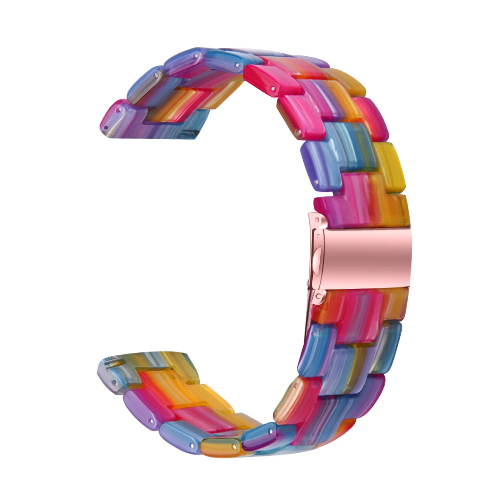 Enhanced 20mm Resin Smart Watch Strap - Versatile Replacement Wristband in Stylish Design