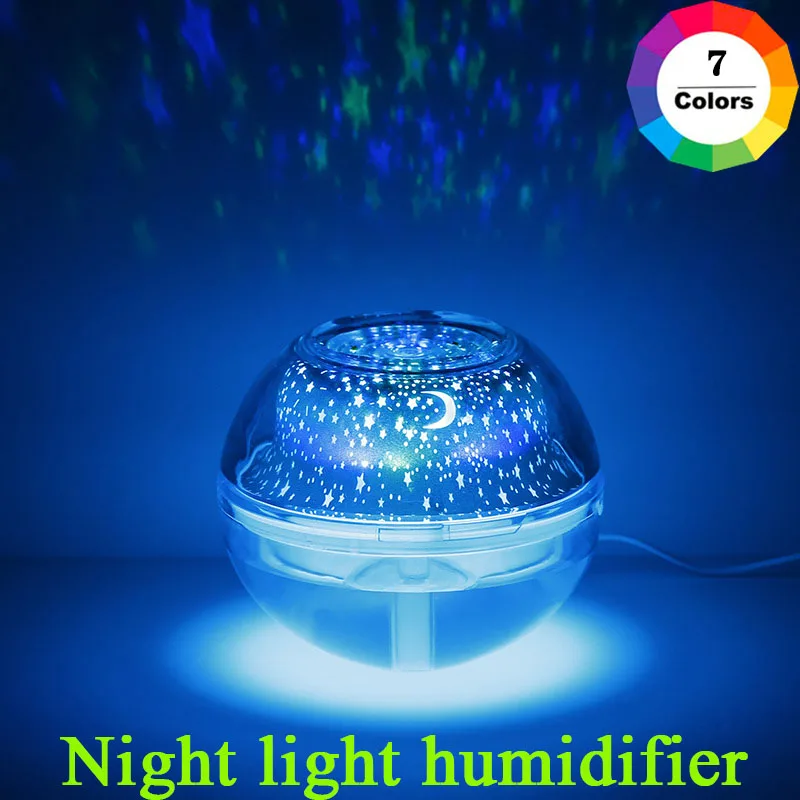 

Starry sky LED night light humidifier USB powered cold fog car air humidifier air diffuser freshener for home office travel