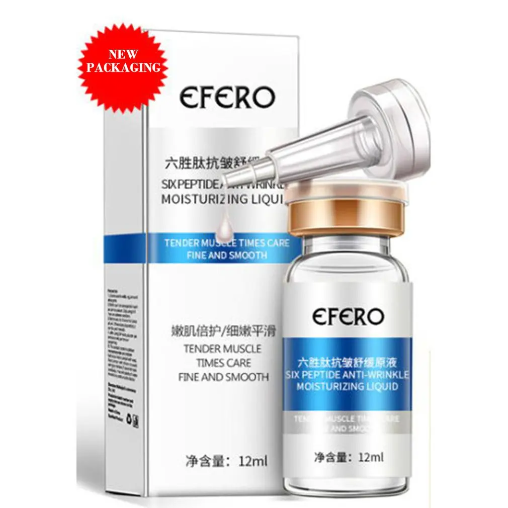 

Six Peptide Complex Serum 12ml Nourishing Anti Wrinkle Anti Aging Whitening Smoothing Firming Liquid Face Essence Skin Care