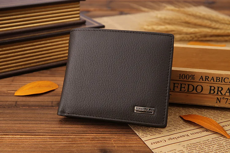 Elegdy Mens Leather Wallet Leather Wallet Cowhide Wallet Bag Business Hand Fashion Color : Brown, Size : S