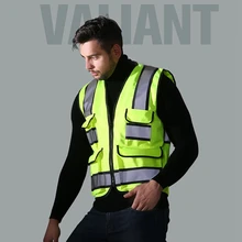 Протектор майка Строительная площадка верхняя одежда мульти карман Защитное снаряжение Спорт на открытом воздухе светоотражающий жилет высокая видимость