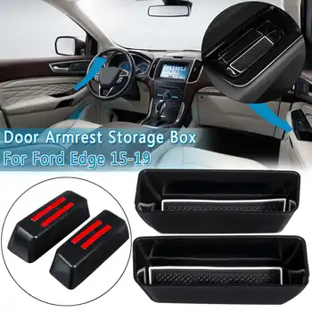 

2pcs Car Styling Car Interior Front Door Armrest Storage Boxes Trim Handle Boxes Case For Ford Edge 2015 2016 2017 2018 2019