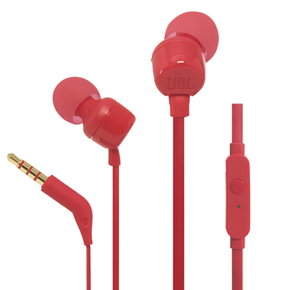 Original JBL T110 In Ear Wired Headphones Music Deep Bass Earbuds Sport Running Earphones Headset With Mic Support IOS Android