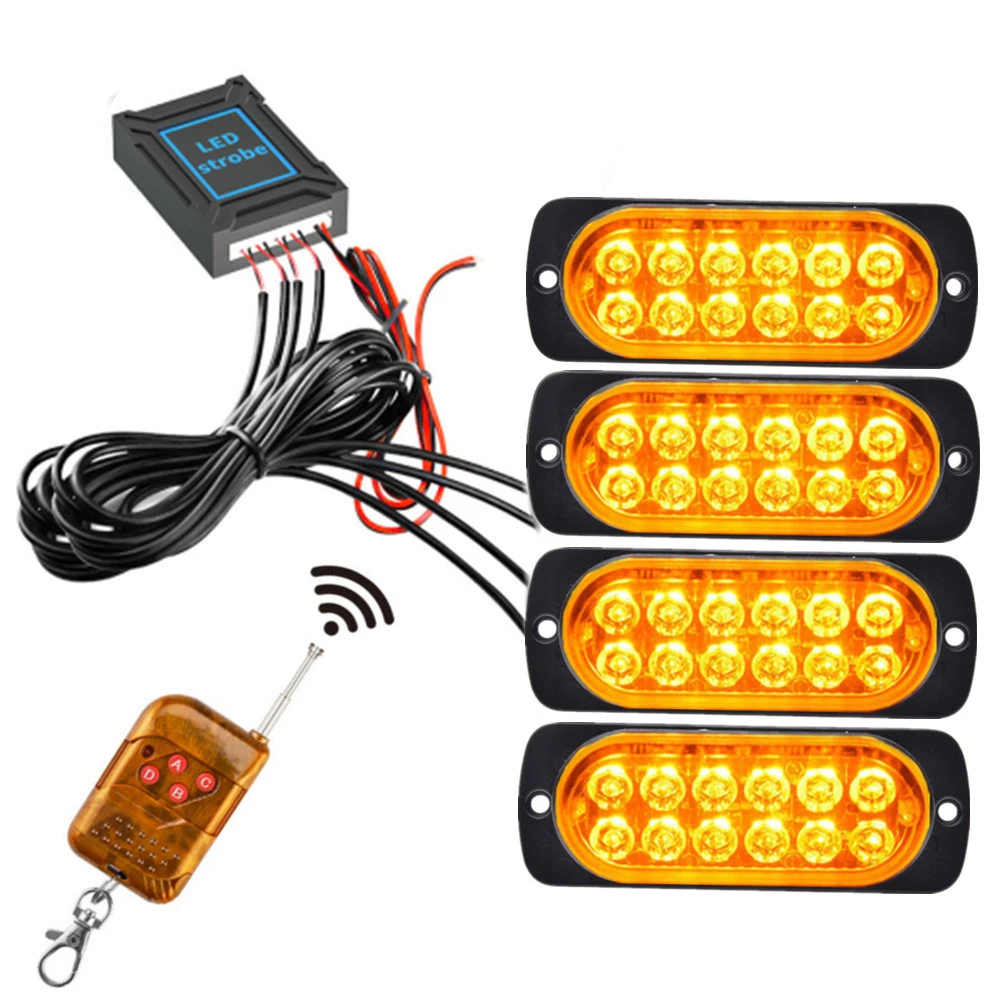 estroboscópica de emergencia para coches, luces LED de 12v y 24v, intermitente de policía, baliza de emergencia| | AliExpress