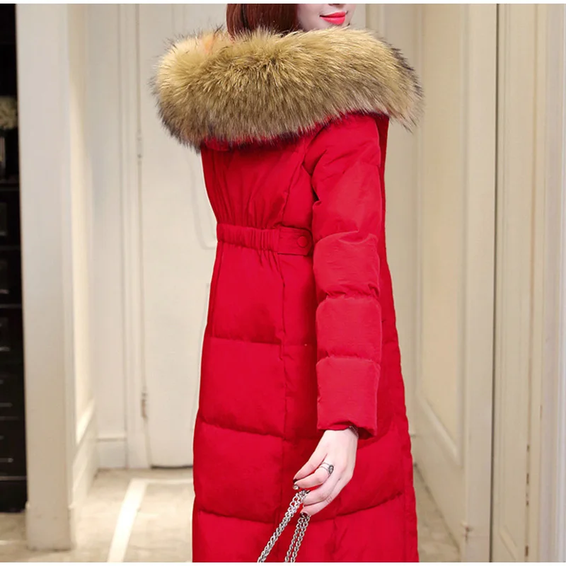 Зимние женские длинные парки с хлопковой подкладкой, пальто размера плюс 3XL, Женская парка с капюшоном из искусственного меха,, модная утепленная верхняя одежда