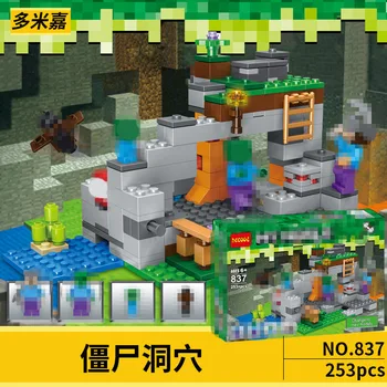 

G Cave Citys minecraftinglys Building Blocks Compatible with ededinglys Aminal Alex Action Figures Brick Toys Children gift