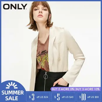 

ONLY Women's Spring & Summer Double-breasted Split Suit Jacket|119108525
