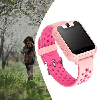 

S6 Children's Smart Watch Outdoor Tracker GPS Watch LBS SOS Emergency Call Baby Anti-lost Position Locator Pink Blue Colour 2020