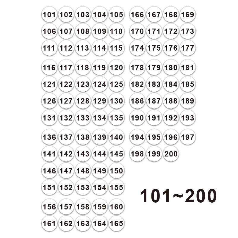 1-100PCS transparent digital stickers black digital stickers personalized custom labels white stickers kraft paper 2-10cm