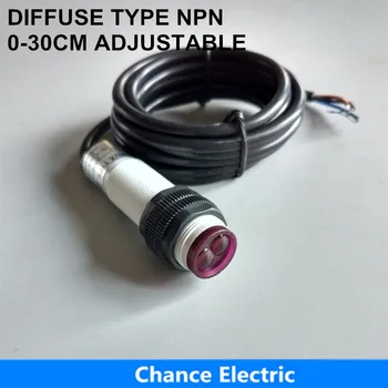 

4 Wire NPN Photoelectric Level Sensor Switch E18-3A30NC 30cm Adjust Distance Infrared Diffuse Type