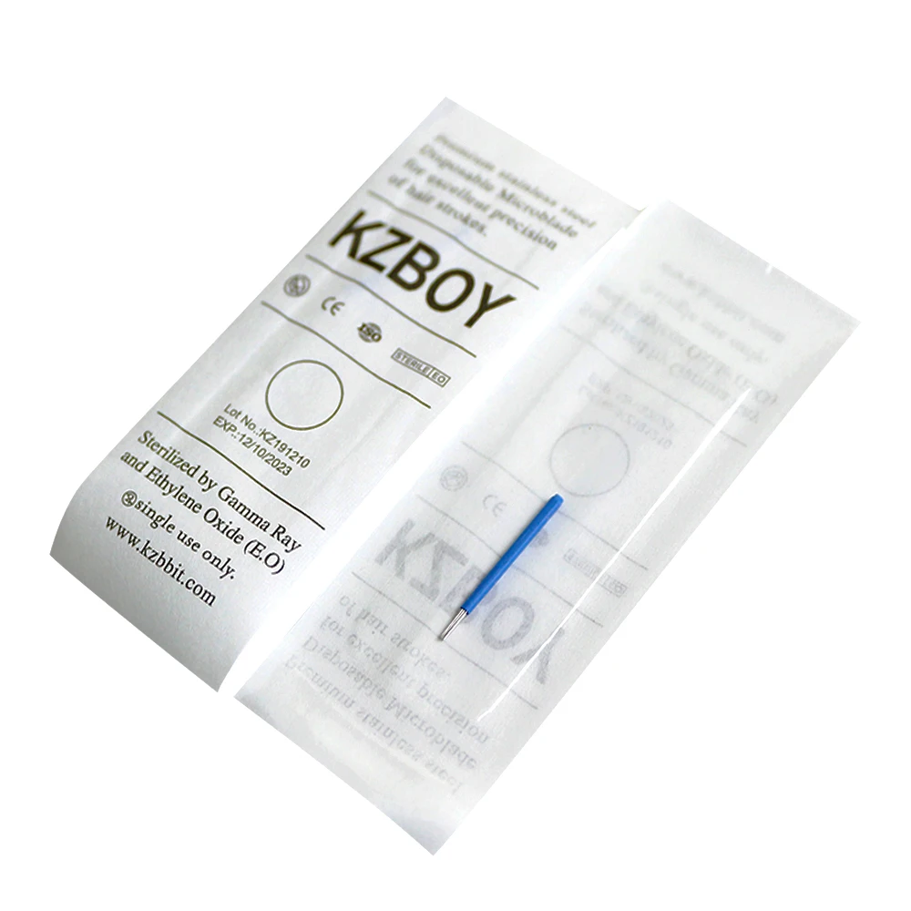 Иглы круглые для микроблейдинга KZBOY 100 шт./лот в стерильной упаковке с 3/5/7/9/17/19/21