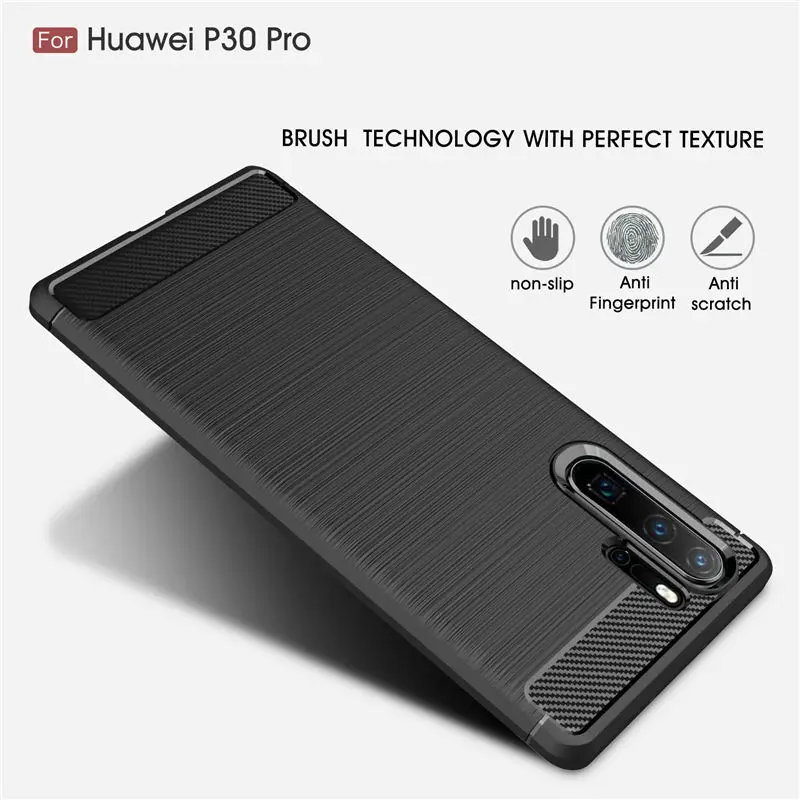 

For Huawei P30 P20 Pro P10 Plus P10 Psmart Plus 2019 Carbon Fiber Case Soft Silicone Case For P30 P20 P10 Lite Bumper Matte Capa