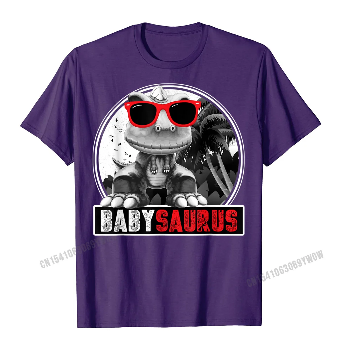Design Short Sleeve Tops & Tees Summer Round Neck Pure Cotton Men T-Shirt Summer Design Clothing Shirt 2021 Popular Babysaurus Kid T Rex Baby Saurus Dinosaur Matching Family T-Shirt__583 purple