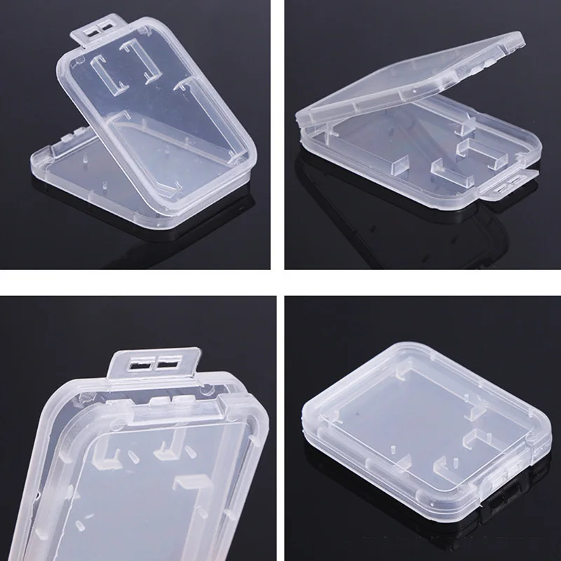 SD Card TF Memory Card Storage Protection Box Camera Small White Box High grade Plastic Transparent 5