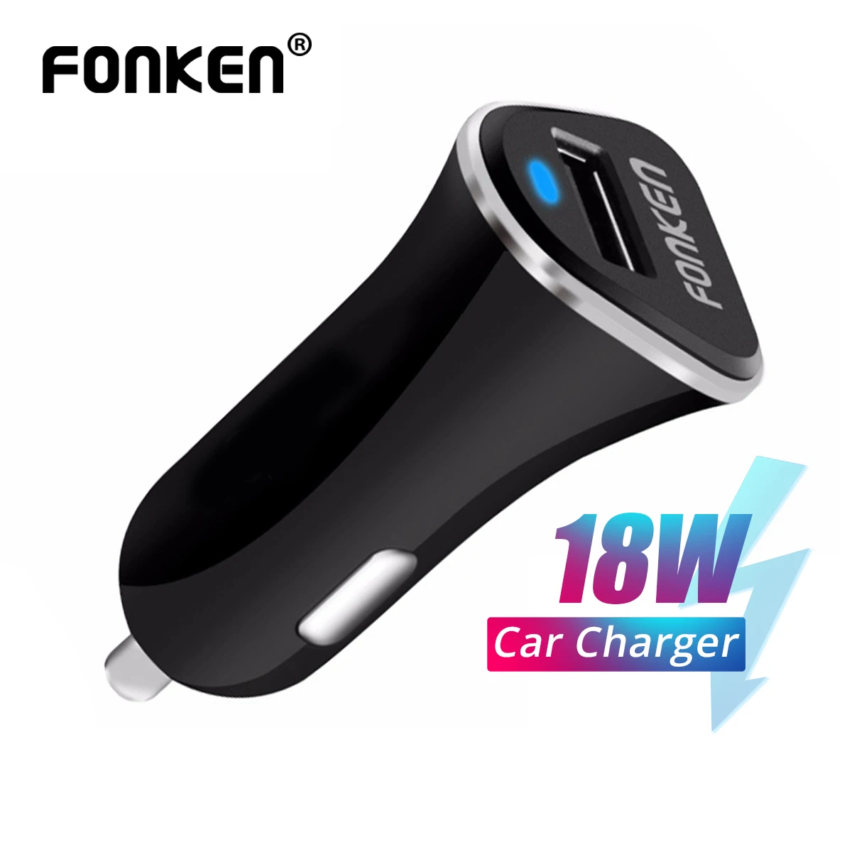 Автомобильное зарядное устройство FONKEN Quick Charge 3,0, зарядное устройство для мобильного телефона, портативное универсальное умное переключение, быстрое автомобильное зарядное устройство для samsung