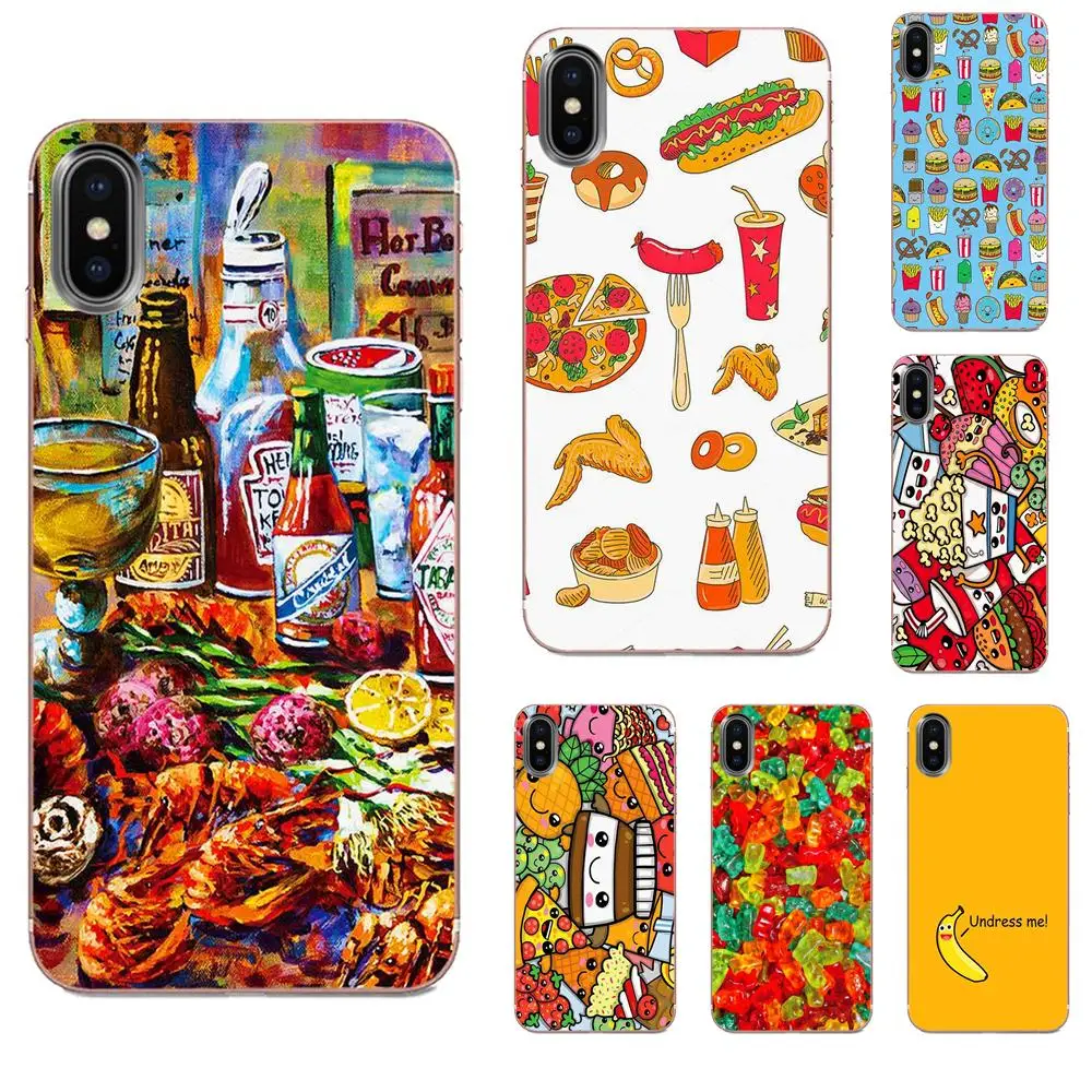 Cute Kawaii Donut Pizza Food для Huawei Mate 9 10 20 P P8 P9 P10 P20 P30 P40 Lite Pro Smart 2017 Мягкий защитный чехол из