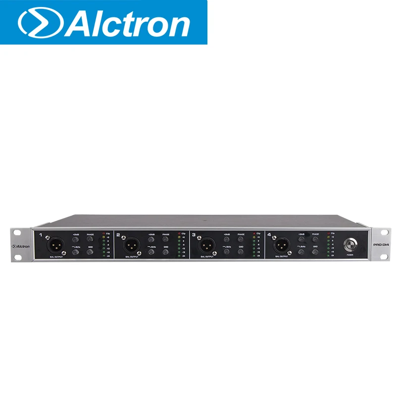 Alctron PRO DI4 4-х канальный активный DI Коробка используется в студии или для выступления, специально разработанный для преобразует high-Z с низким Z