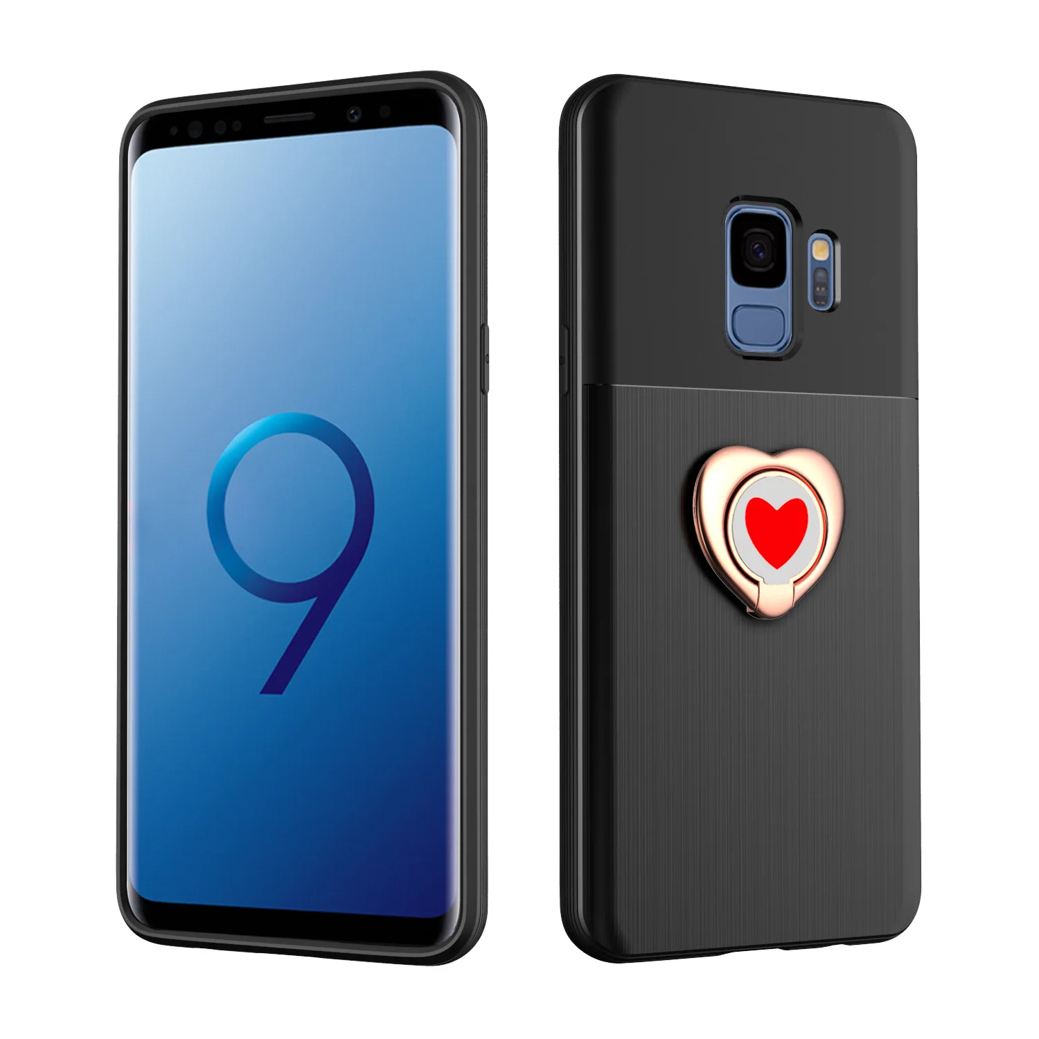 Сердце кольцо мобильный телефон оболочка Apple SAMSUNG Note9tpu чехол для телефона ударопрочный автомобиль установленный кольца чехол для телефона