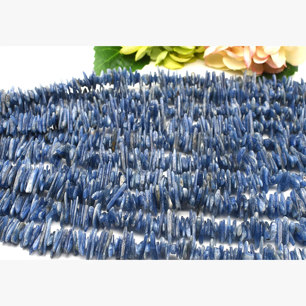 4-6X12-25mm 1 strand Natural Blue Crystals Natural Irregular Aquamarine Loose Stones 15.5