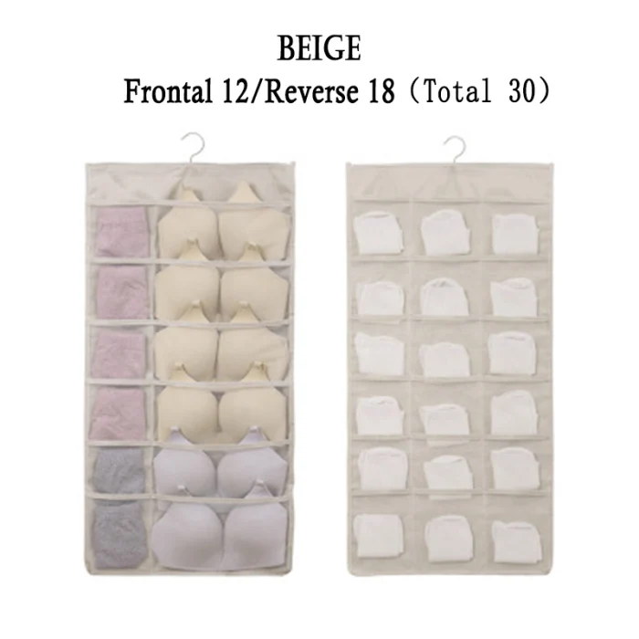 Double Sided Wall Door Closet Hanging Storage Bag Organizer Pouch Oxford Cloth Hanging Bag QP2