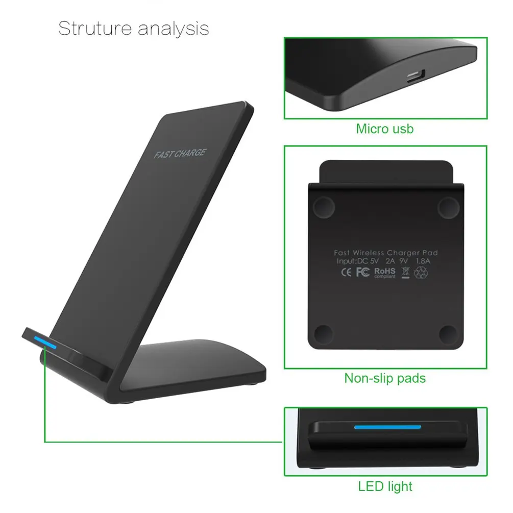 

Fast Wireless Charging Mobile Phone Mobile Vertical Stand 7.5w Perfect Heat Dissipation For Temperature Control Fast Charger