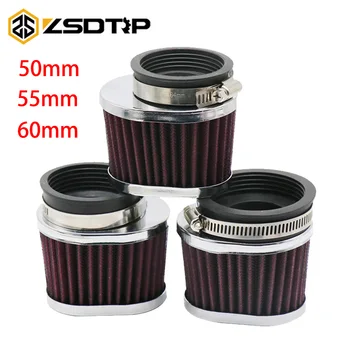 

ZSDTRP Universal Motorcycle Air Filter Air Intake Cleaner 50mm 55mm 60mm For PWK Keihin KOSO 21mm 24mm 26mm 32mm 34mm PE28 PE30